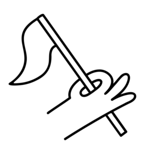 рука с флагом